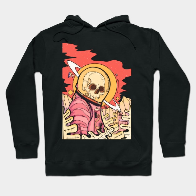 The skull astronaut Hoodie by Swadeillustrations